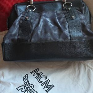 MCM Black and Dark Gray  Bag